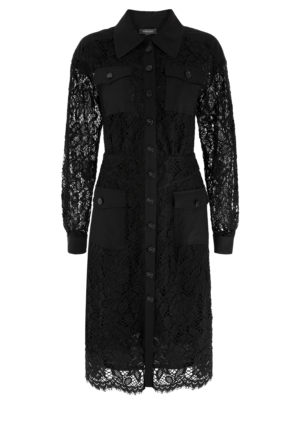 SALAZIA Black Cotton-Nylon Blend Dresses
