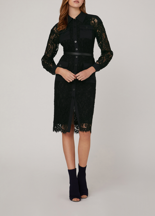 SALAZIA Black Cotton-Nylon Blend Dresses