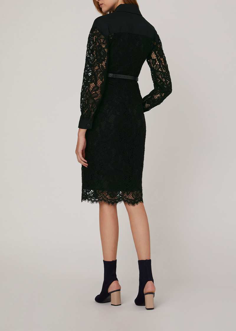 SALAZIA Black Cotton-Nylon Blend Dresses