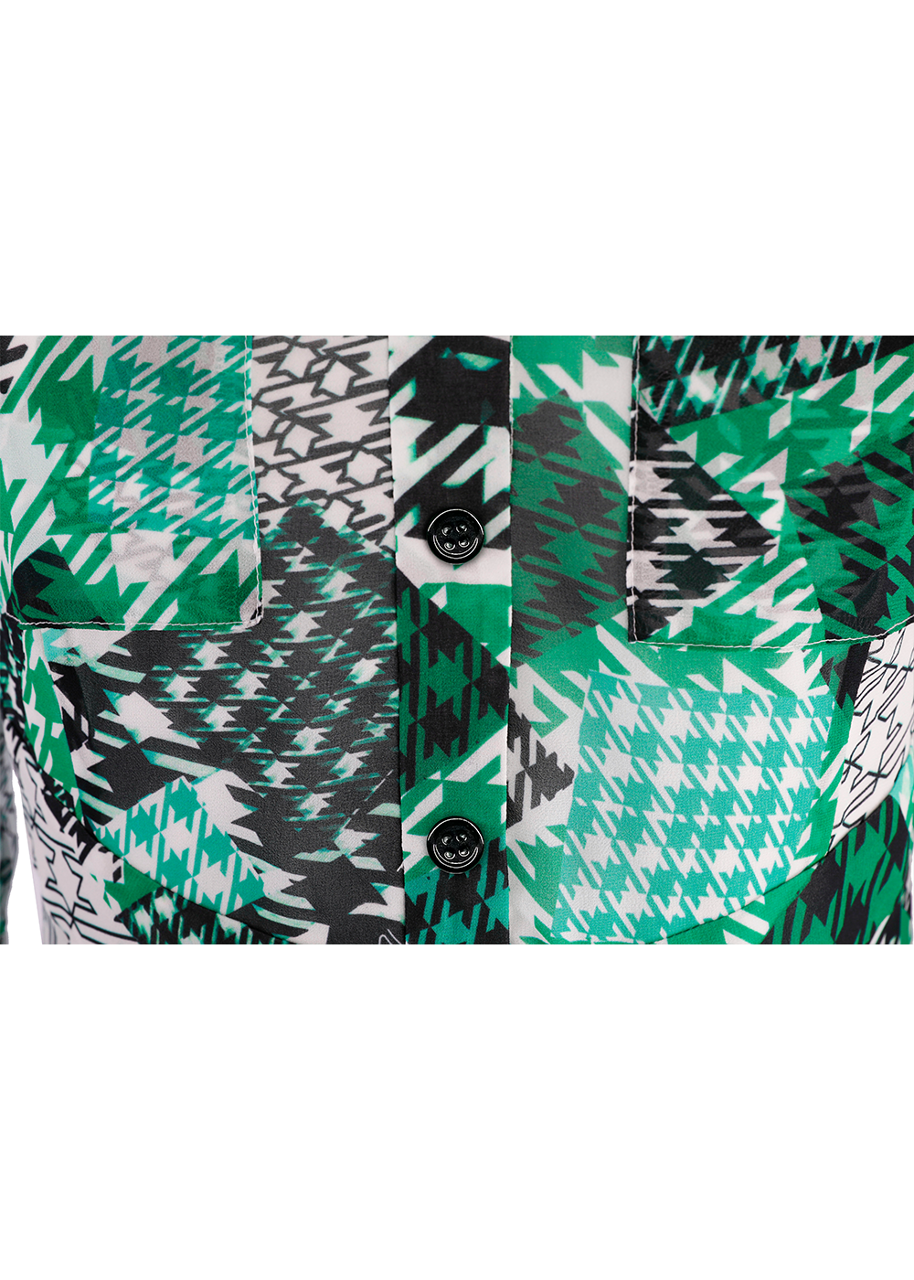 SALAZIA Green Gingham Patchwork Dresses