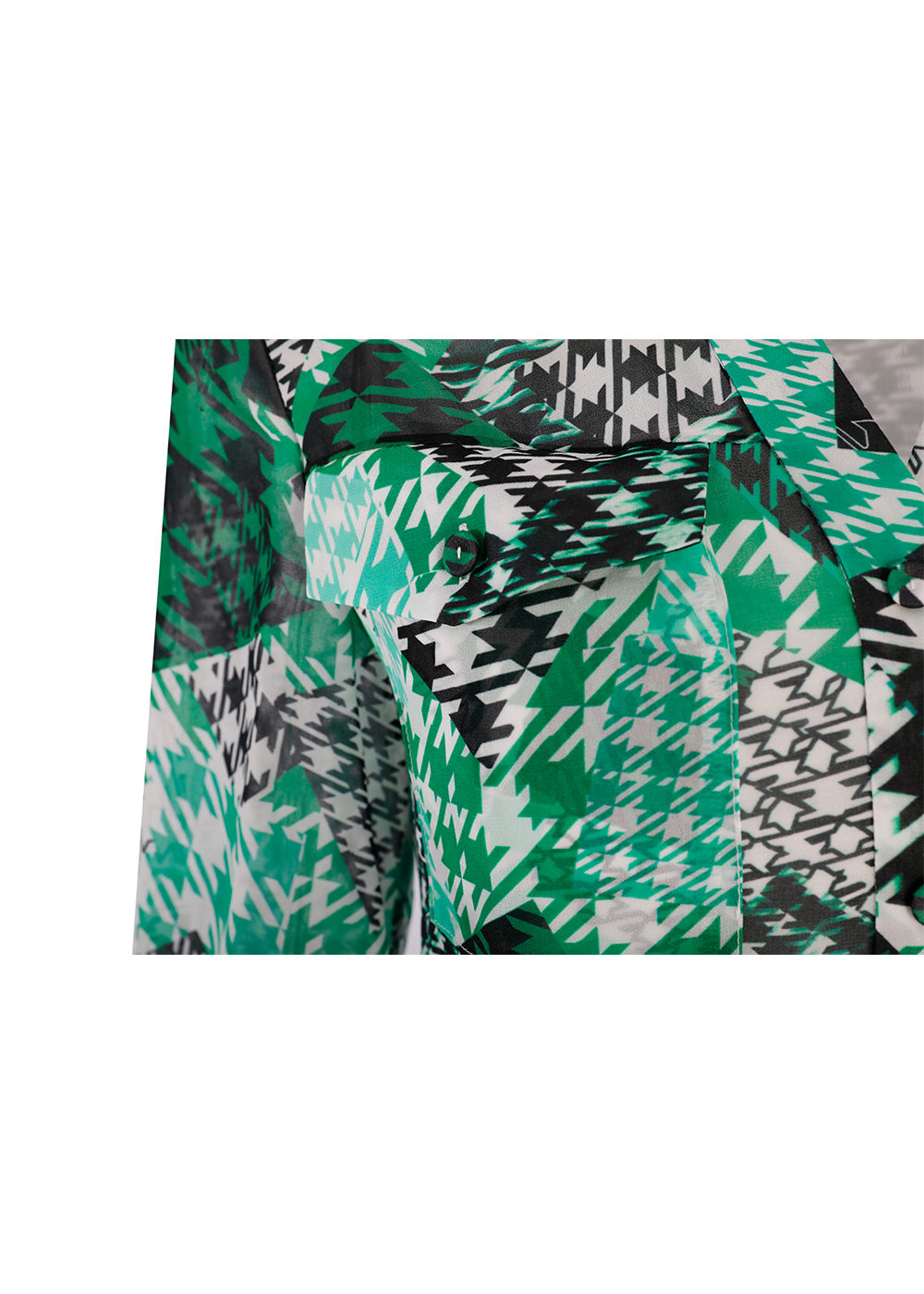 SALAZIA Green Gingham Patchwork Dresses