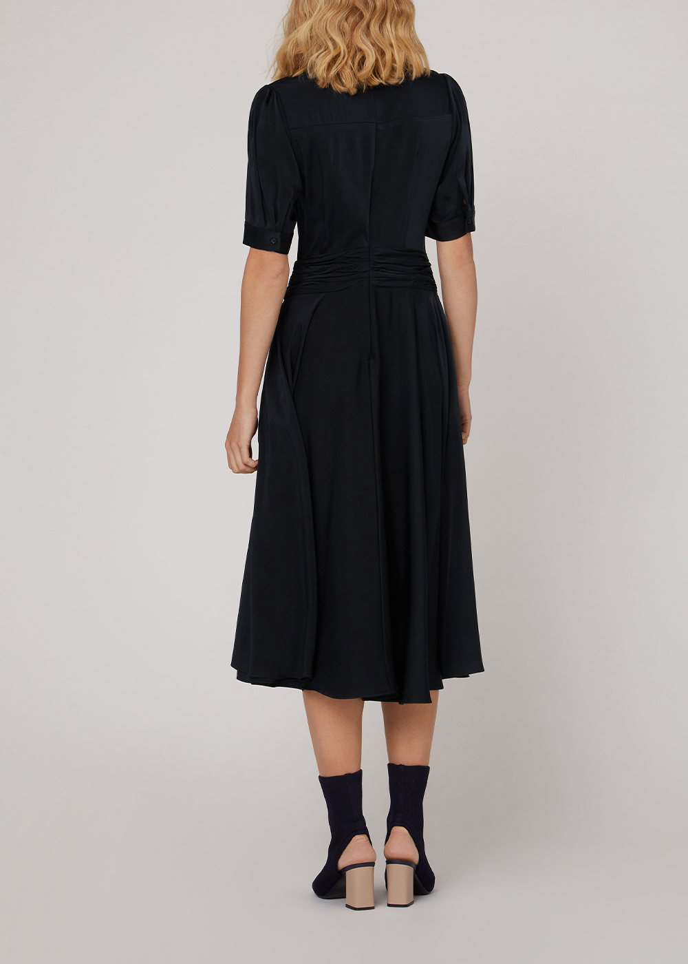 SALAZIA Deep Blue Short-Sleeve Dresses