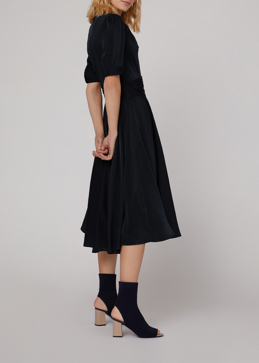 SALAZIA Deep Blue Short-Sleeve Dresses