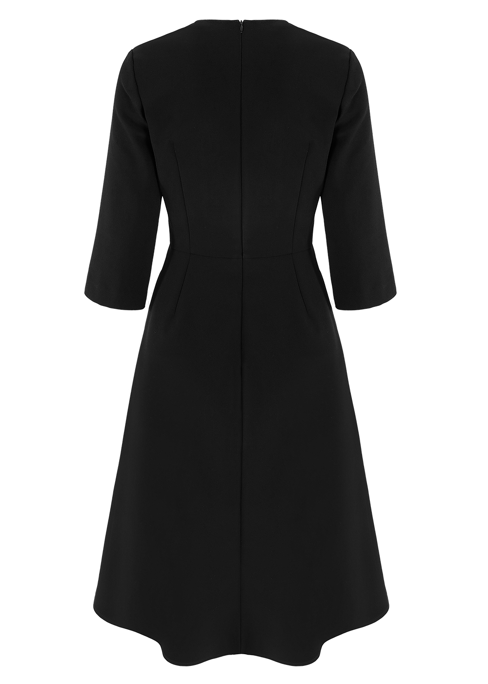 SALAZIA Black Triacetate Blend Short-Sleeve Dresses