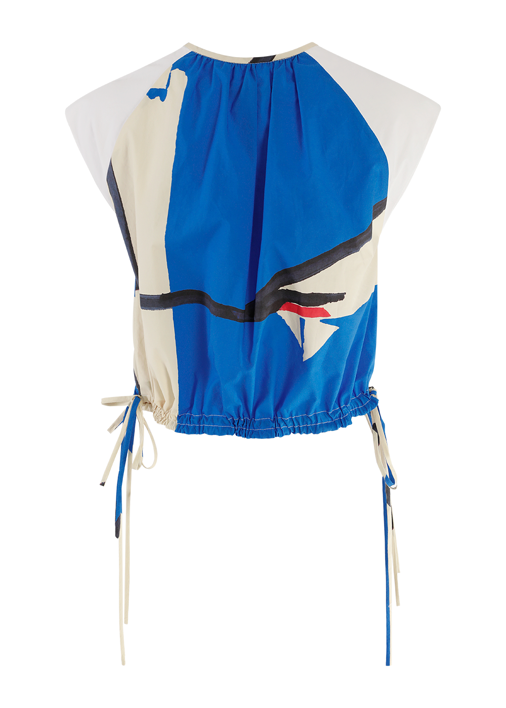 SALAZIA Blue Sailing Boat Print Blouses