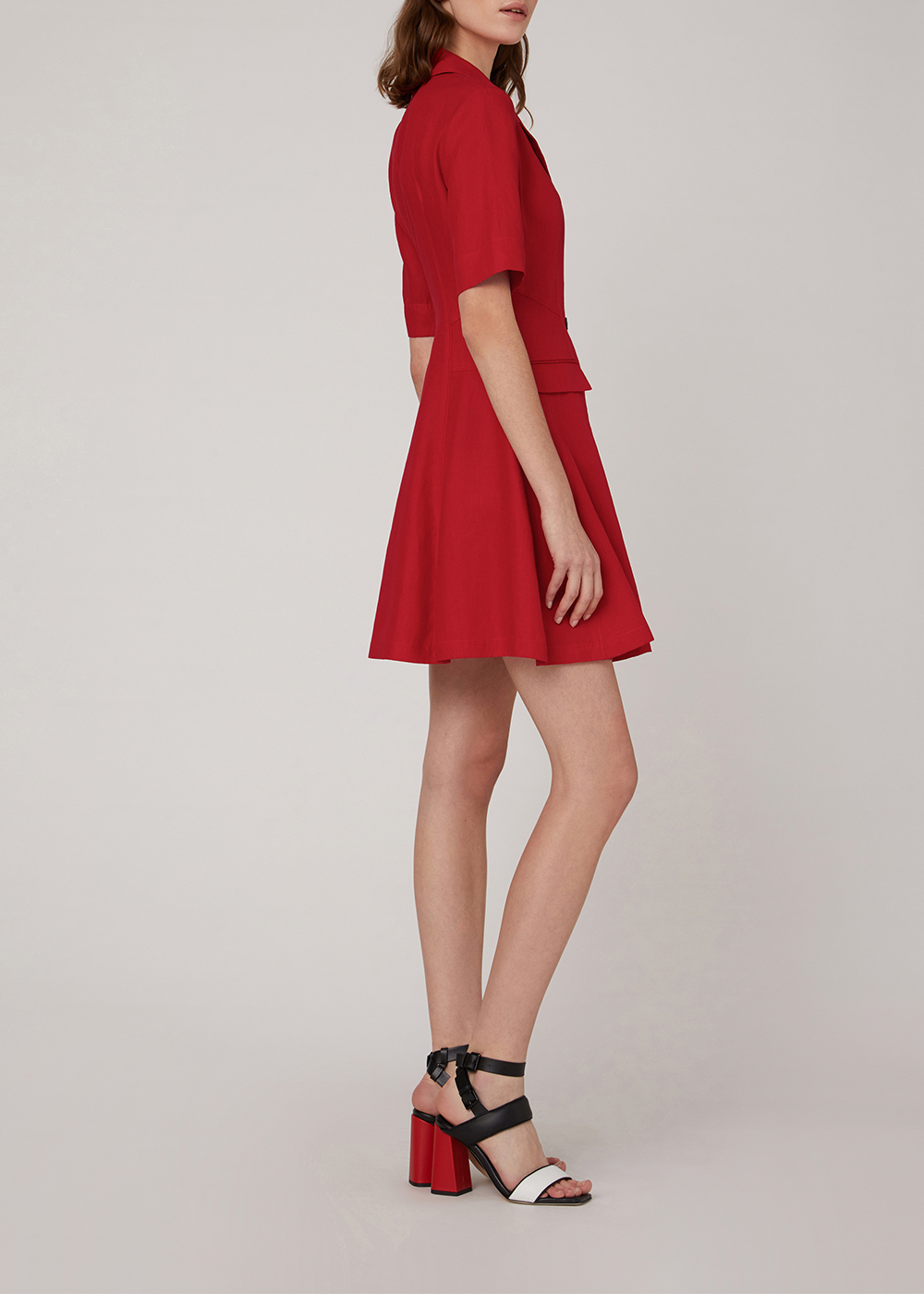 SALAZIA Red Cotton-Viscose Blend Dresses