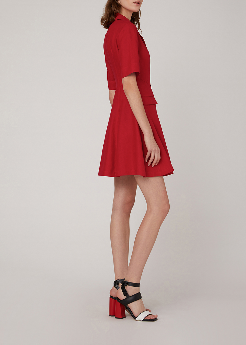 SALAZIA Red Cotton-Viscose Blend Dresses