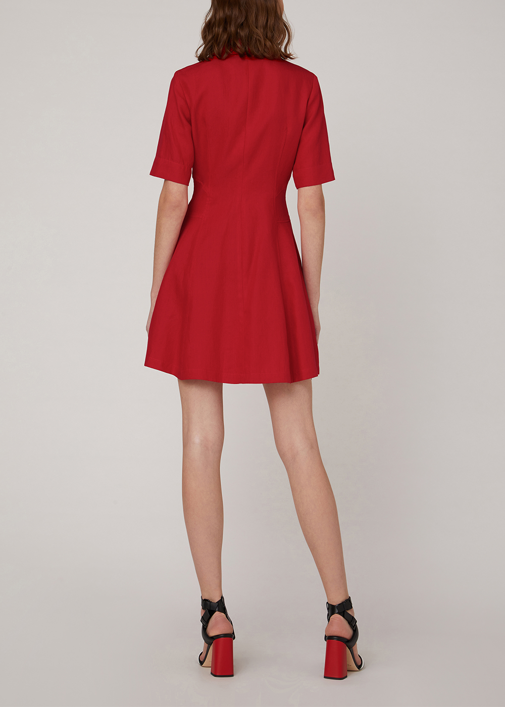 SALAZIA Red Cotton-Viscose Blend Dresses