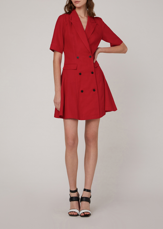 SALAZIA Red Cotton-Viscose Blend Dresses