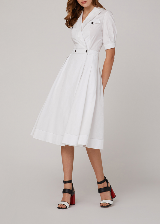 SALAZIA White Cotton Dresses