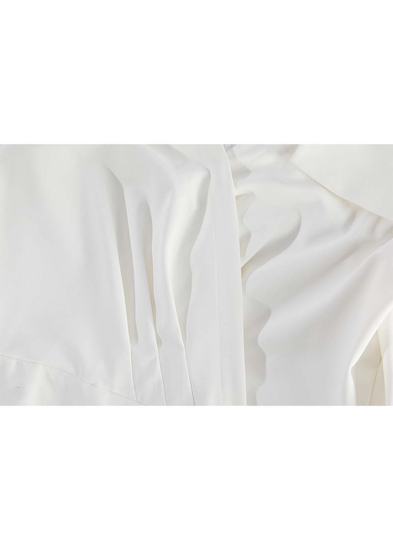 SALAZIA White Stretch Crepe Dresses