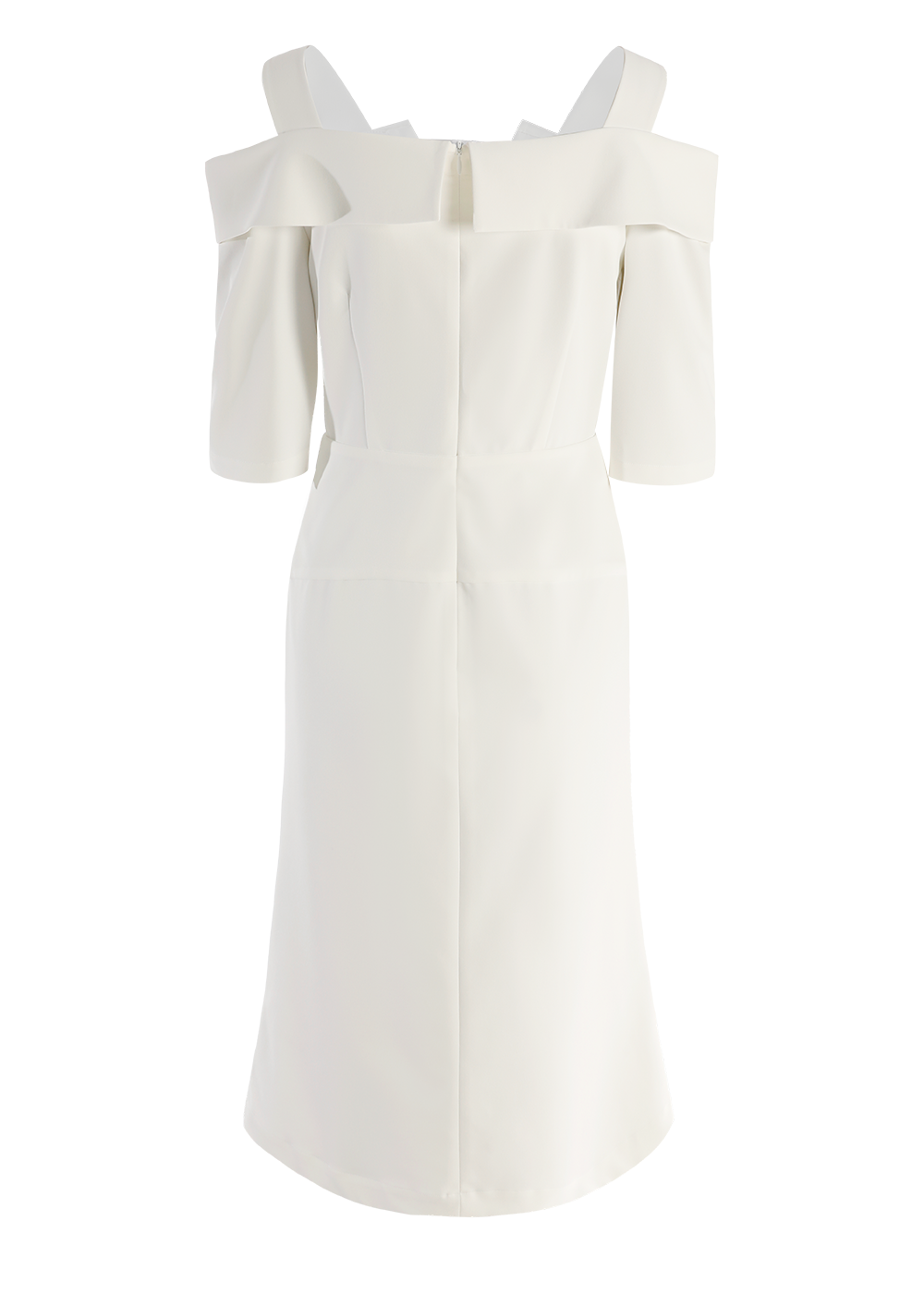SALAZIA White Stretch Crepe Dresses