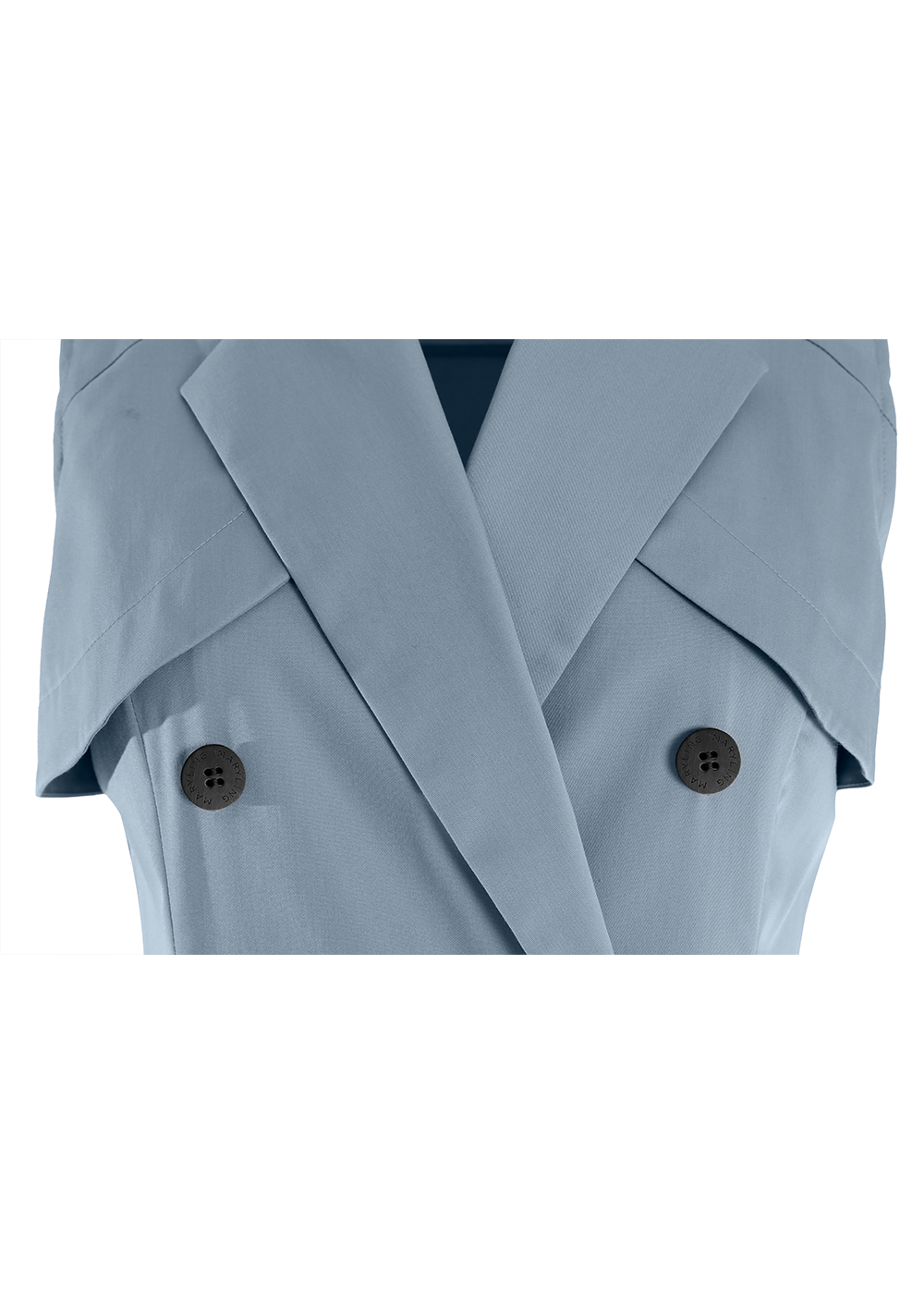 SALAZIA Misty Blue Cotton-Blend Dresses