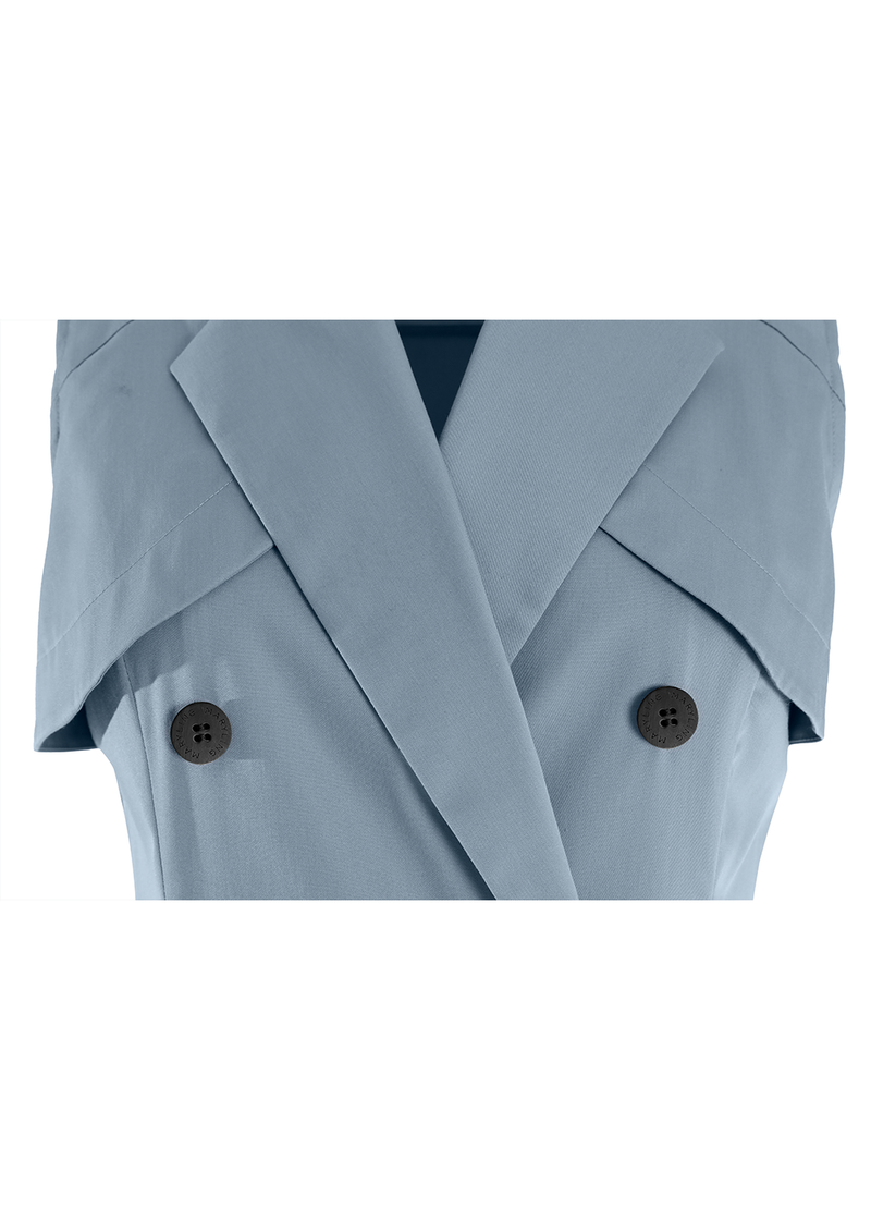 SALAZIA Misty Blue Cotton-Blend Dresses