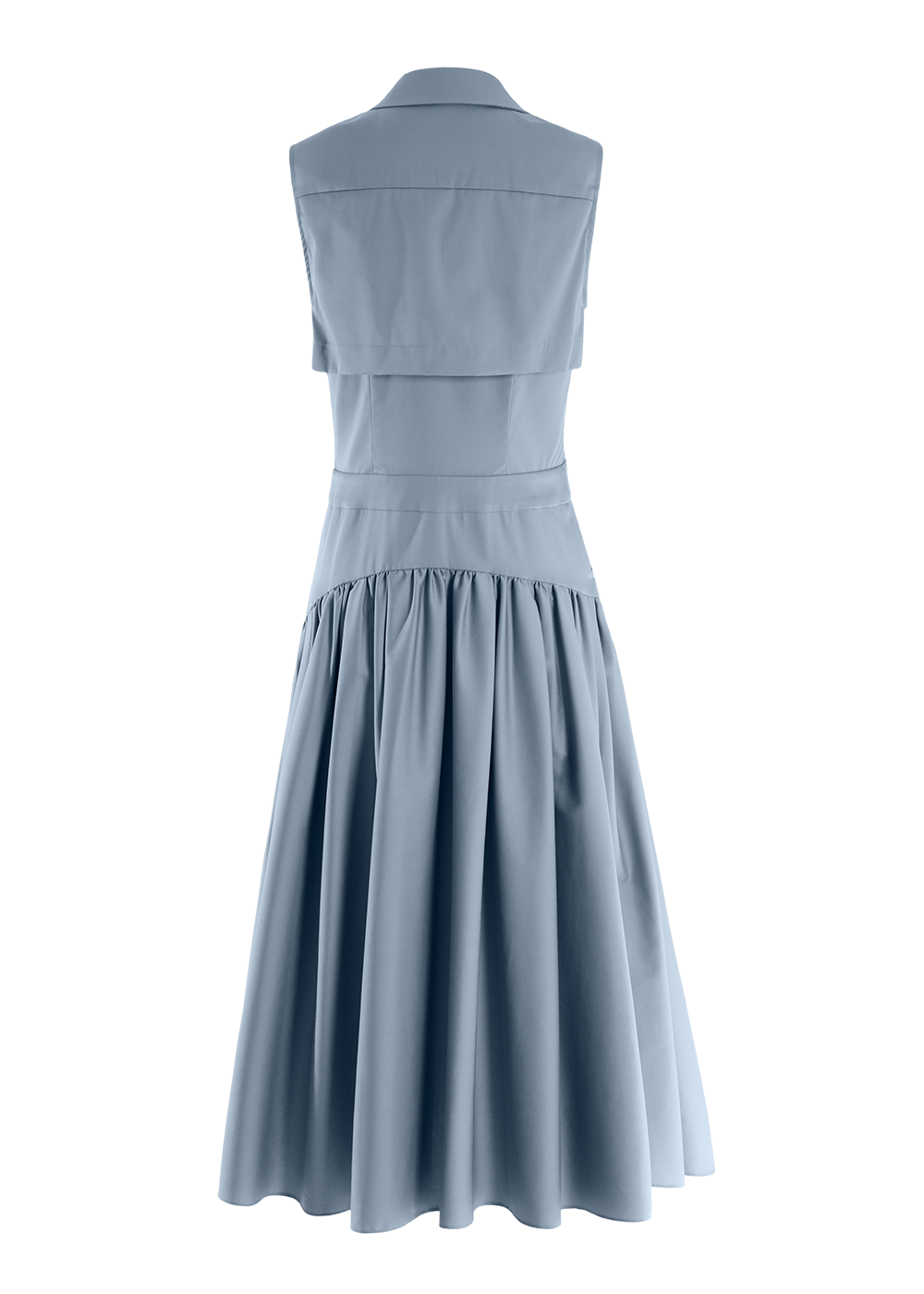 SALAZIA Misty Blue Cotton-Blend Dresses