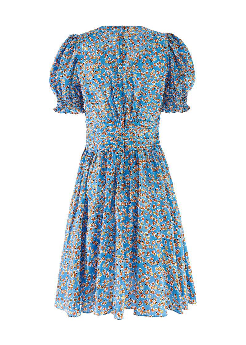 SALAZIA Blue Tiny Cotton Silk Dresses