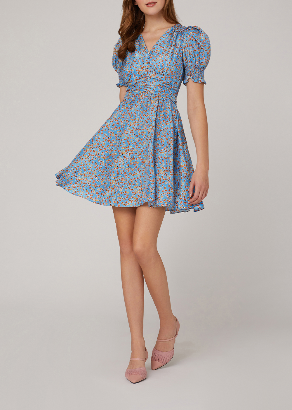 SALAZIA Blue Tiny Cotton Silk Dresses