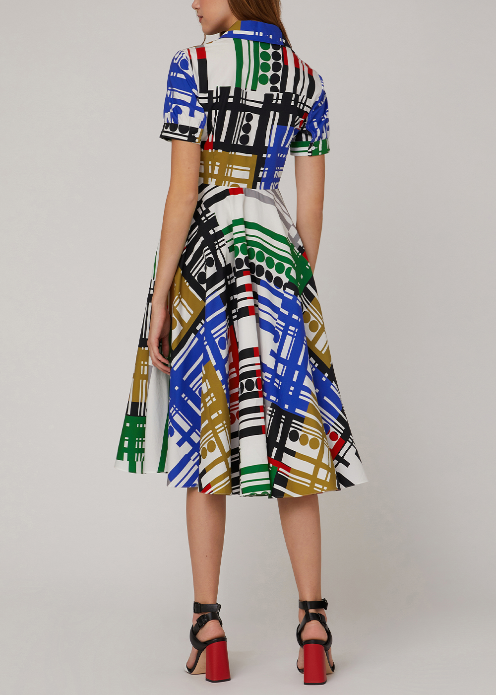 SALAZIA Colorful Musical Note Cotton Dresses
