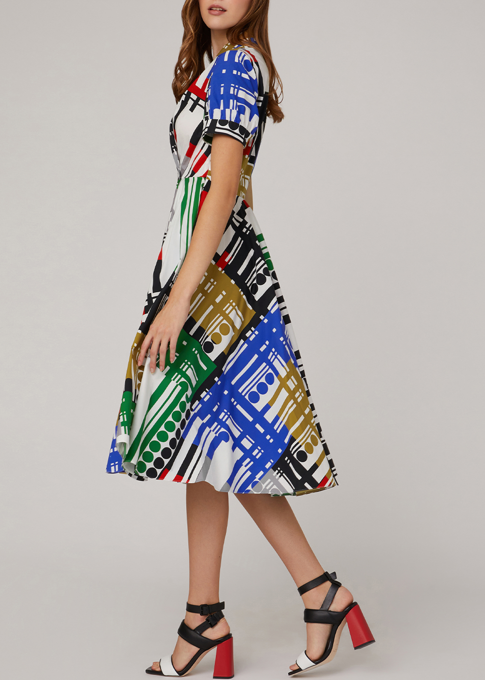 SALAZIA Colorful Musical Note Cotton Dresses