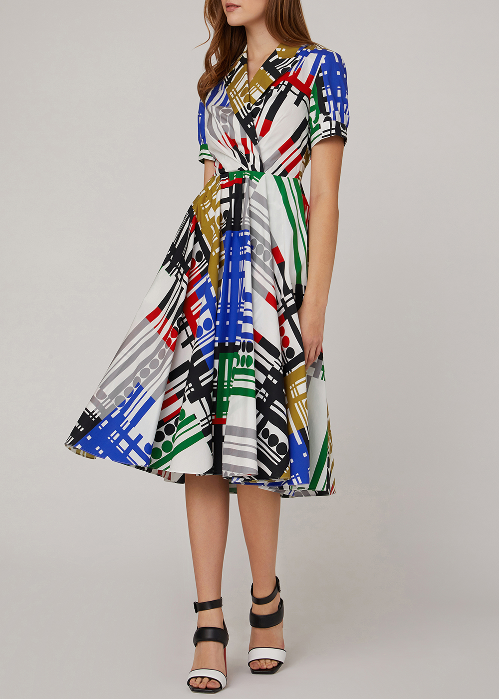 SALAZIA Colorful Musical Note Cotton Dresses