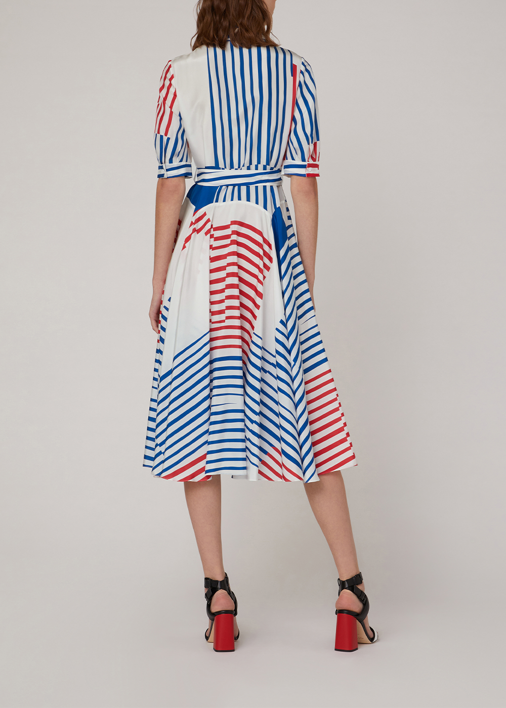 SALAZIA Nautical Stripe Silk Dresses