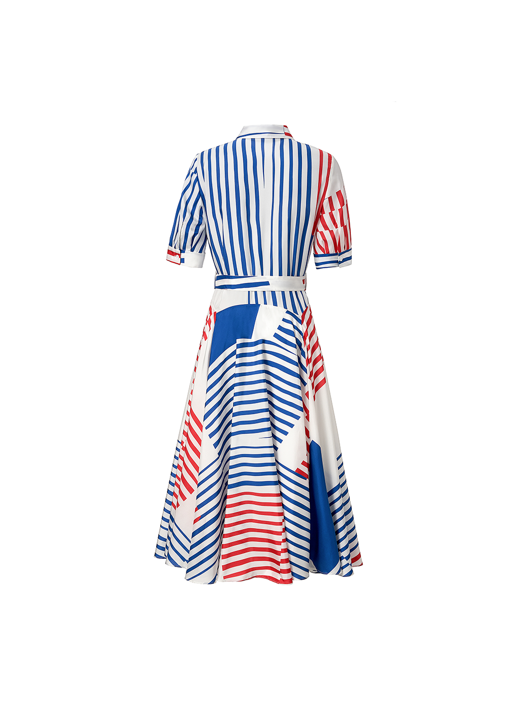 SALAZIA Nautical Stripe Silk Dresses