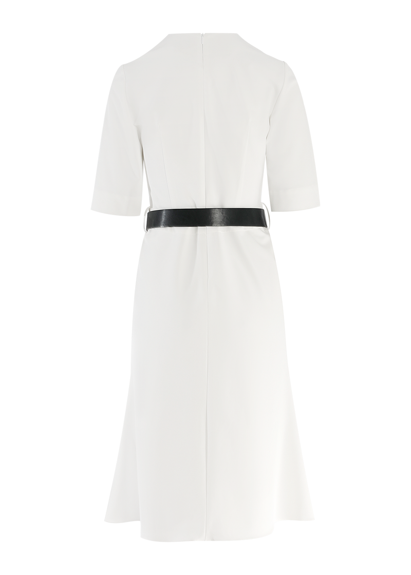 SALAZIA White Stretch Fit-and-Flare Dresses