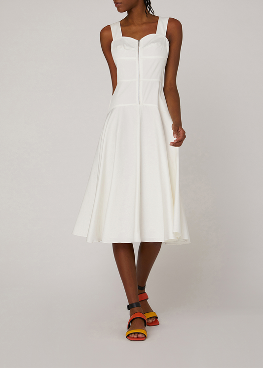 SALAZIA Off-White Washed Denim Dresses