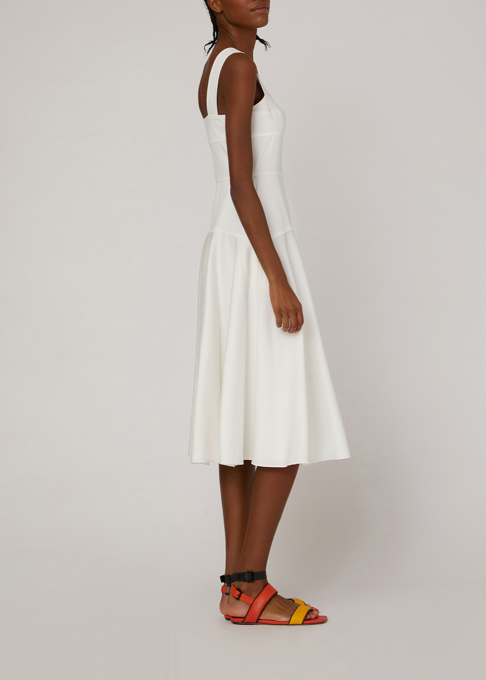 SALAZIA Off-White Washed Denim Dresses