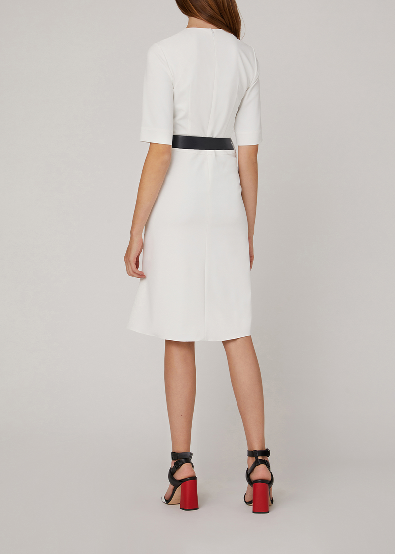 SALAZIA White Stretch Fit-and-Flare Dresses