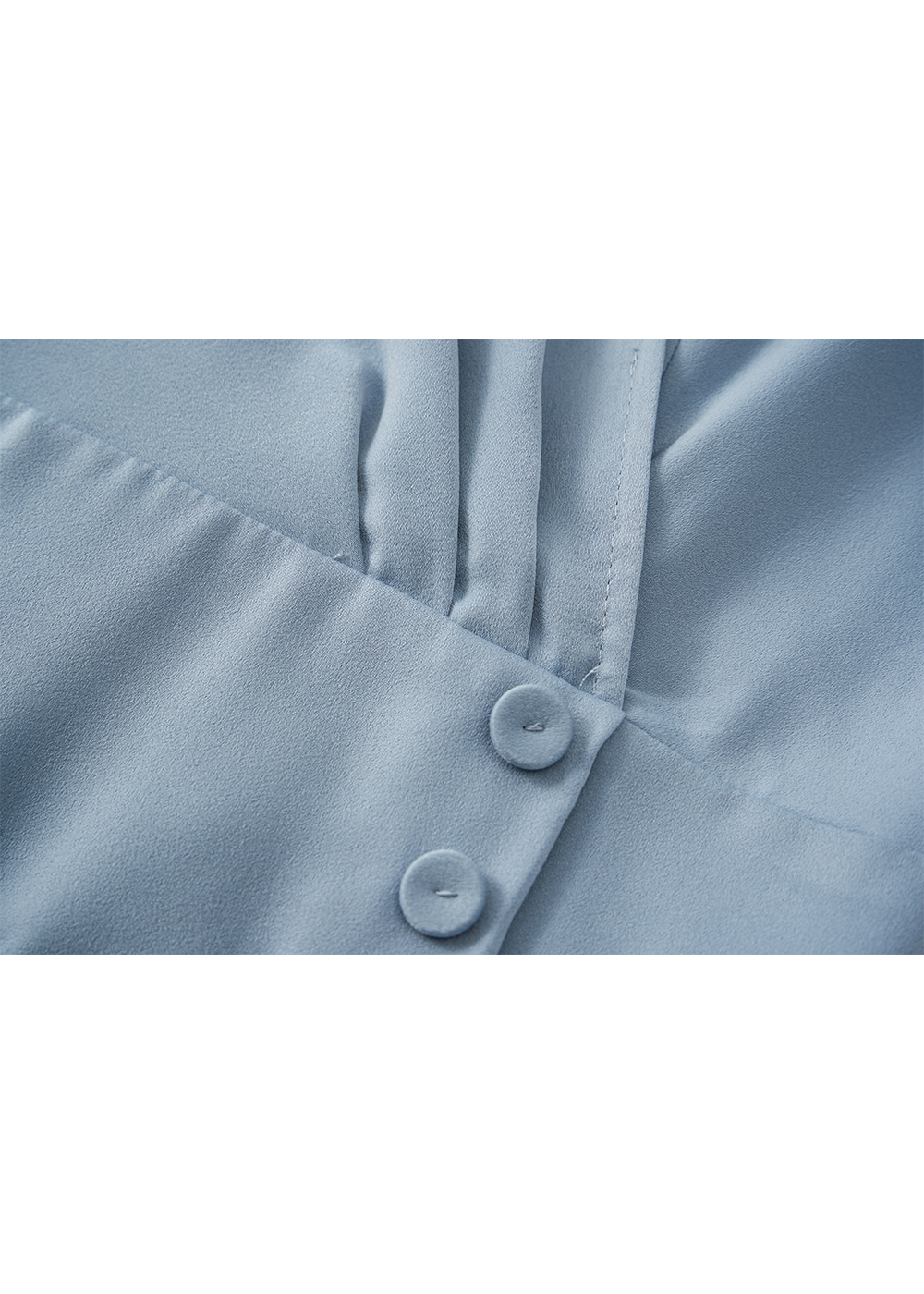 SALAZIA Misty Blue Silk-Trim Dresses