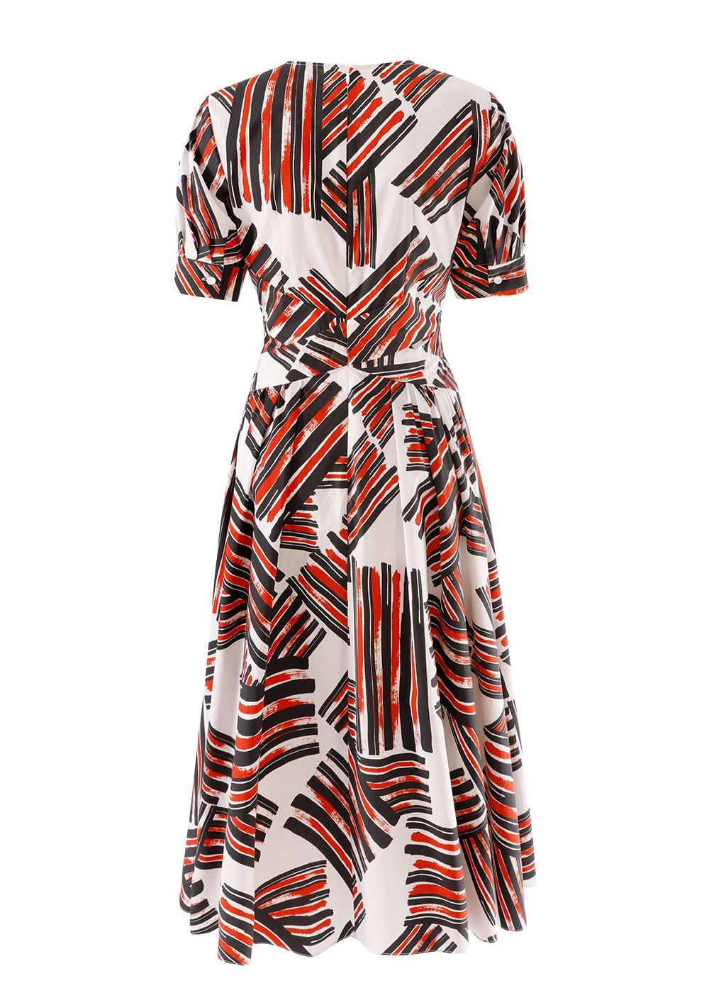 SALAZIA Red Black Plaid Cotton Dresses