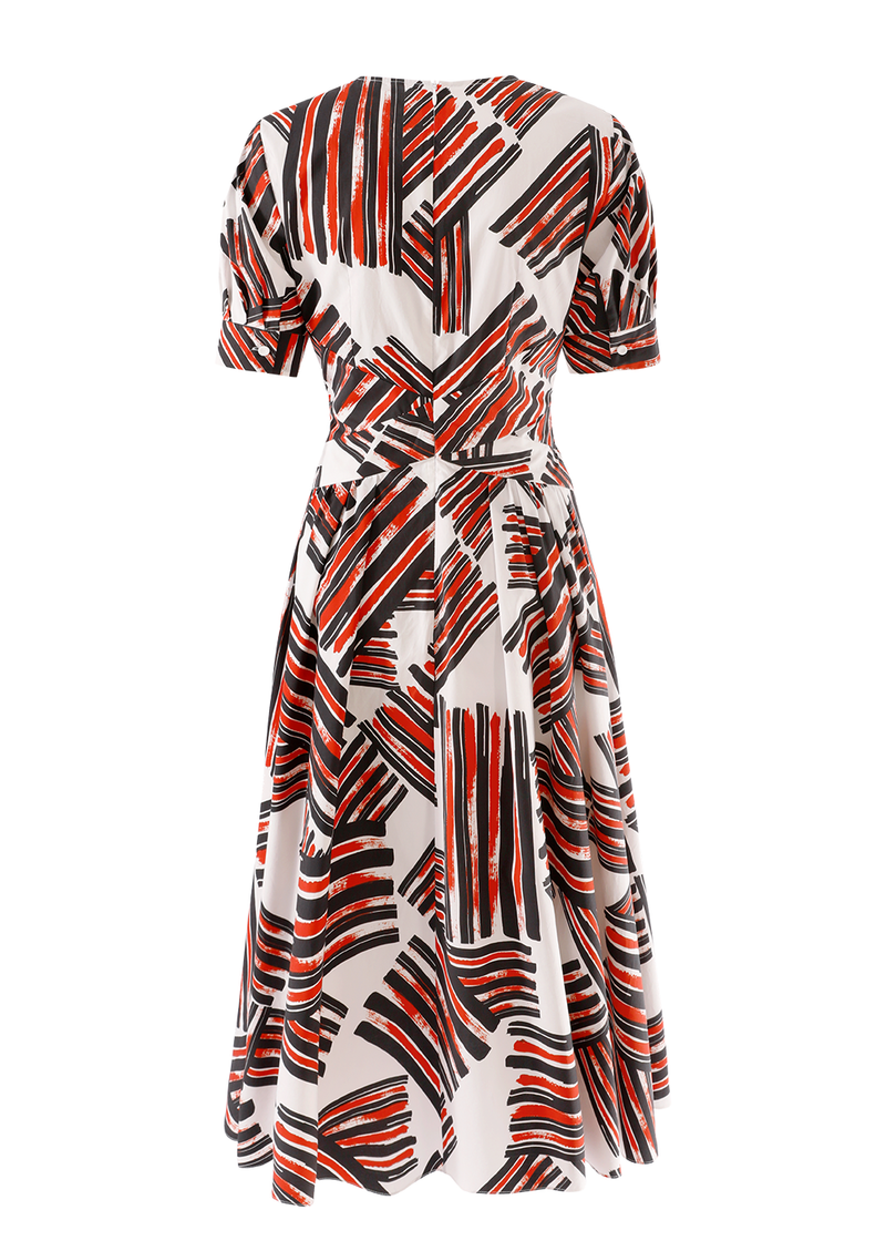 SALAZIA Red Black Plaid Cotton Dresses