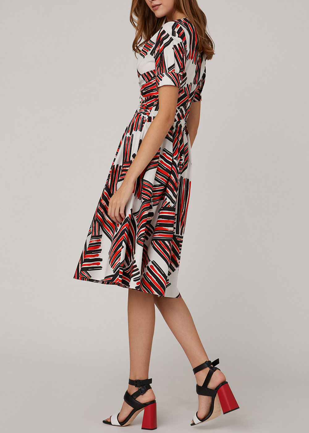 SALAZIA Red Black Plaid Cotton Dresses