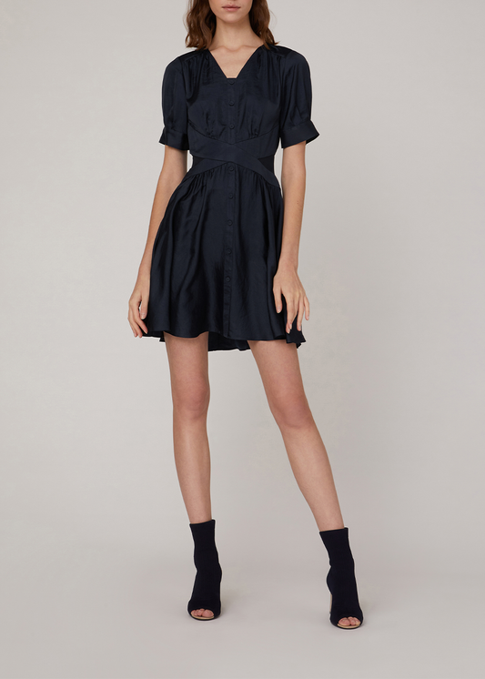 SALAZIA Deep Blue Short-Sleeve Dresses