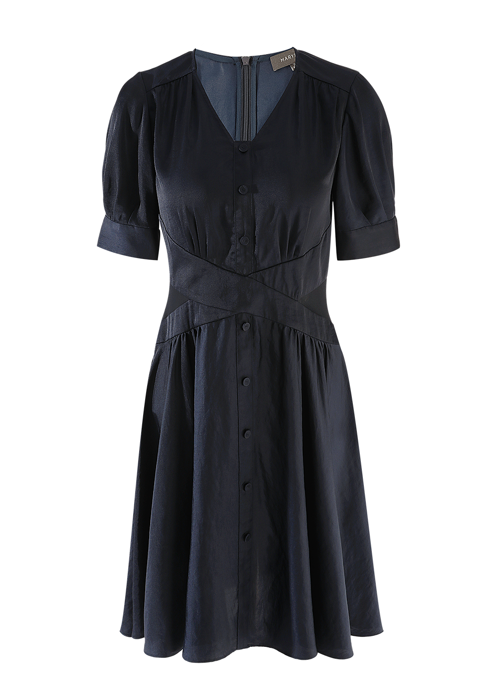 SALAZIA Deep Blue Short-Sleeve Dresses