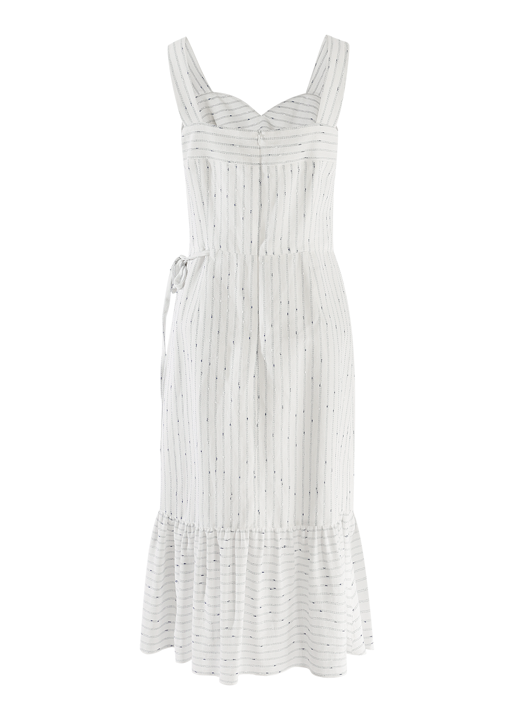 SALAZIA Ivory Linen-Cotton Blend Short-Sleeve Dresses