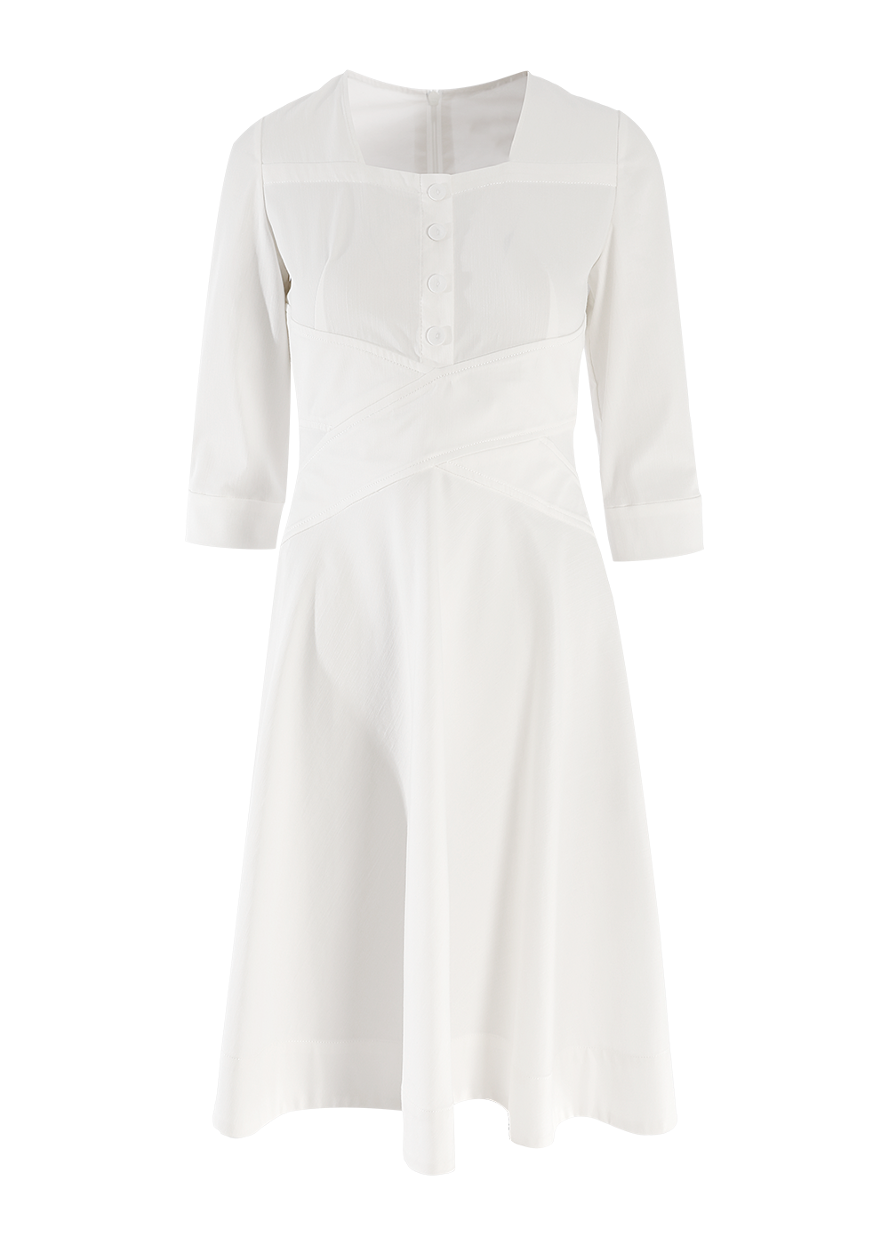 SALAZIA Ivory Washed Denim Blend Dresses