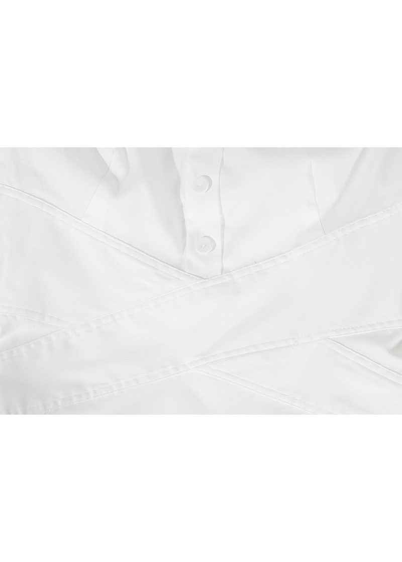 SALAZIA Ivory Washed Denim Blend Dresses