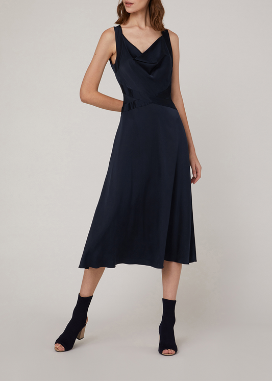 SALAZIA Deep Blue Long-Sleeve Dresses