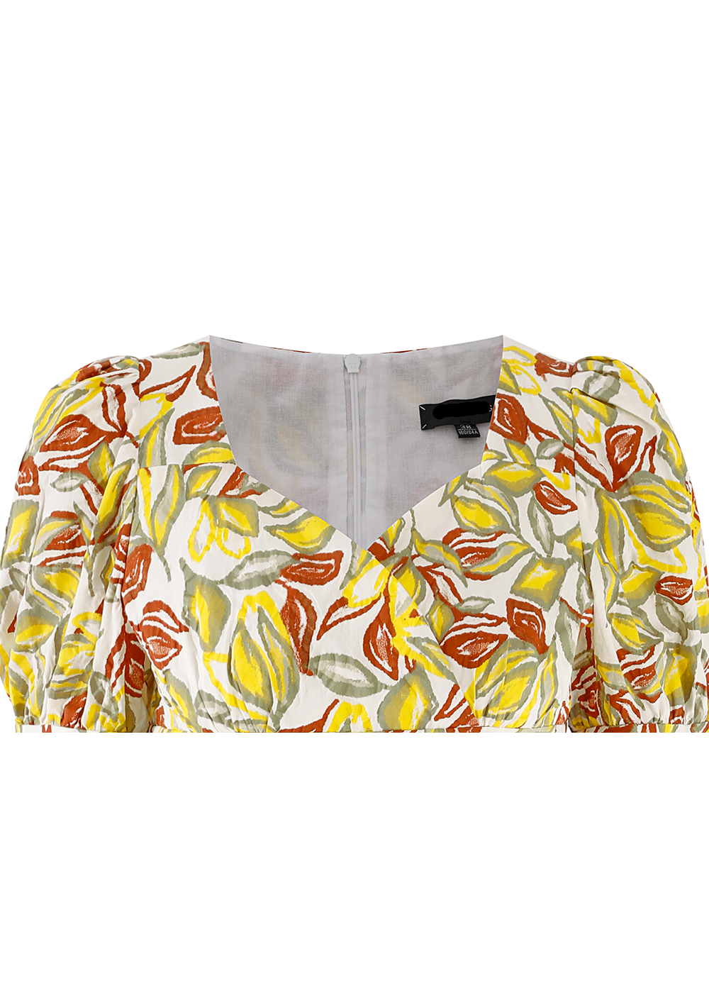 SALAZIA Maple Leaf Yellow Cotton Dresses