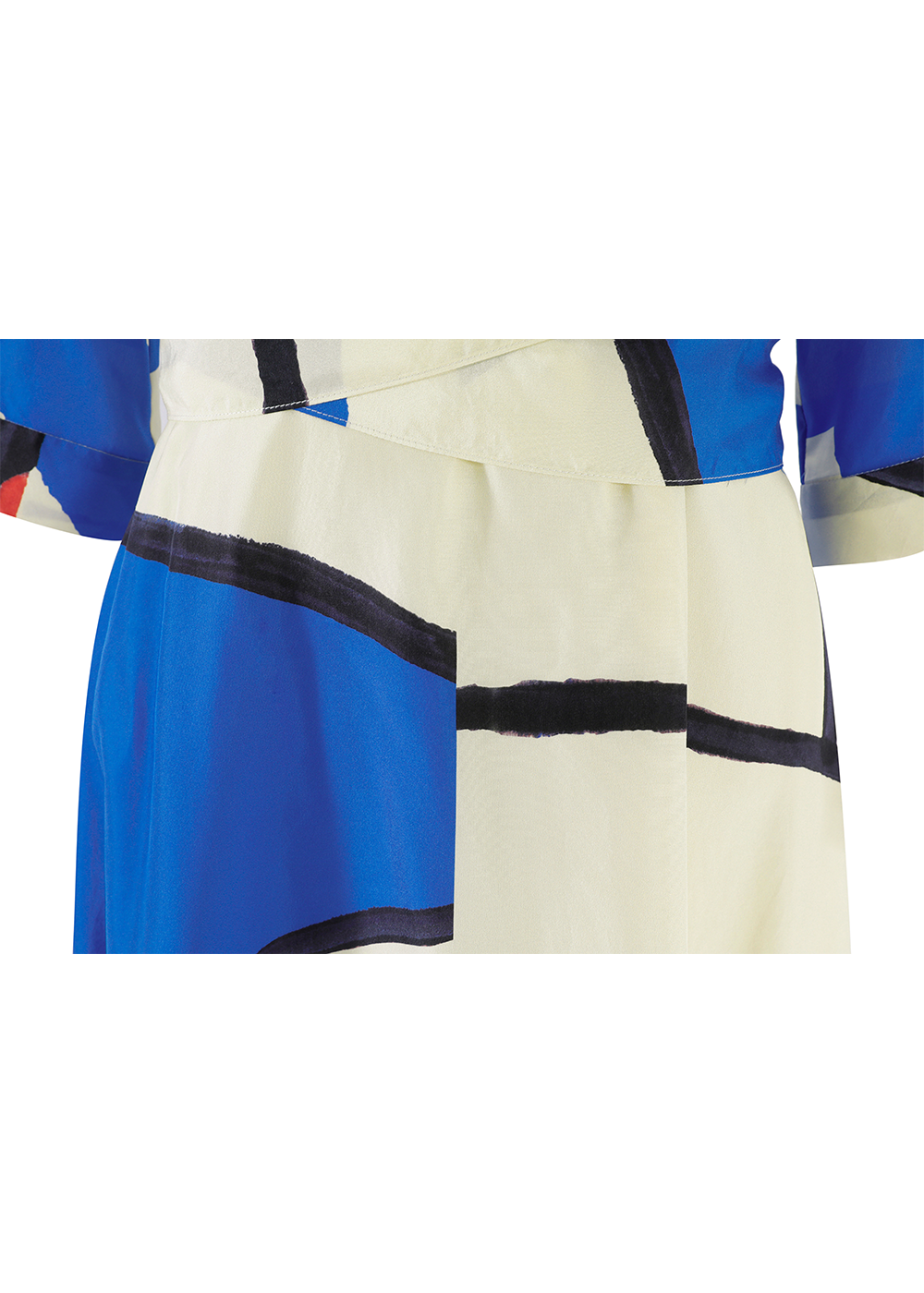 SALAZIA Blue Sailing Boat Silk Dresses