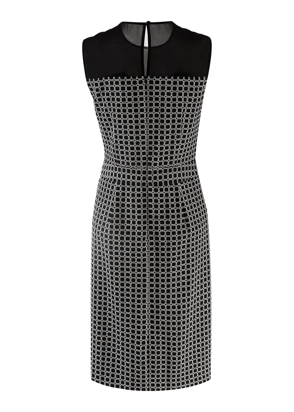 SALAZIA Black Mini Cube Short-Sleeve Dresses