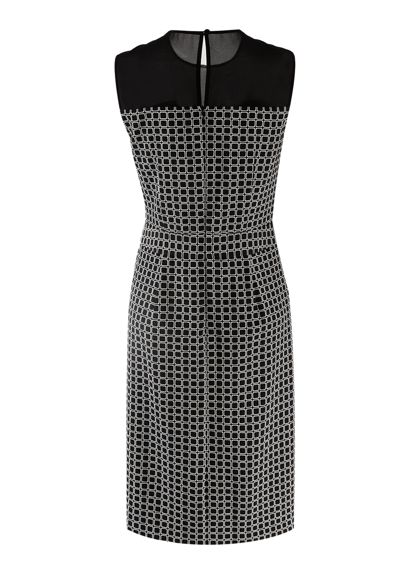 SALAZIA Black Mini Cube Short-Sleeve Dresses