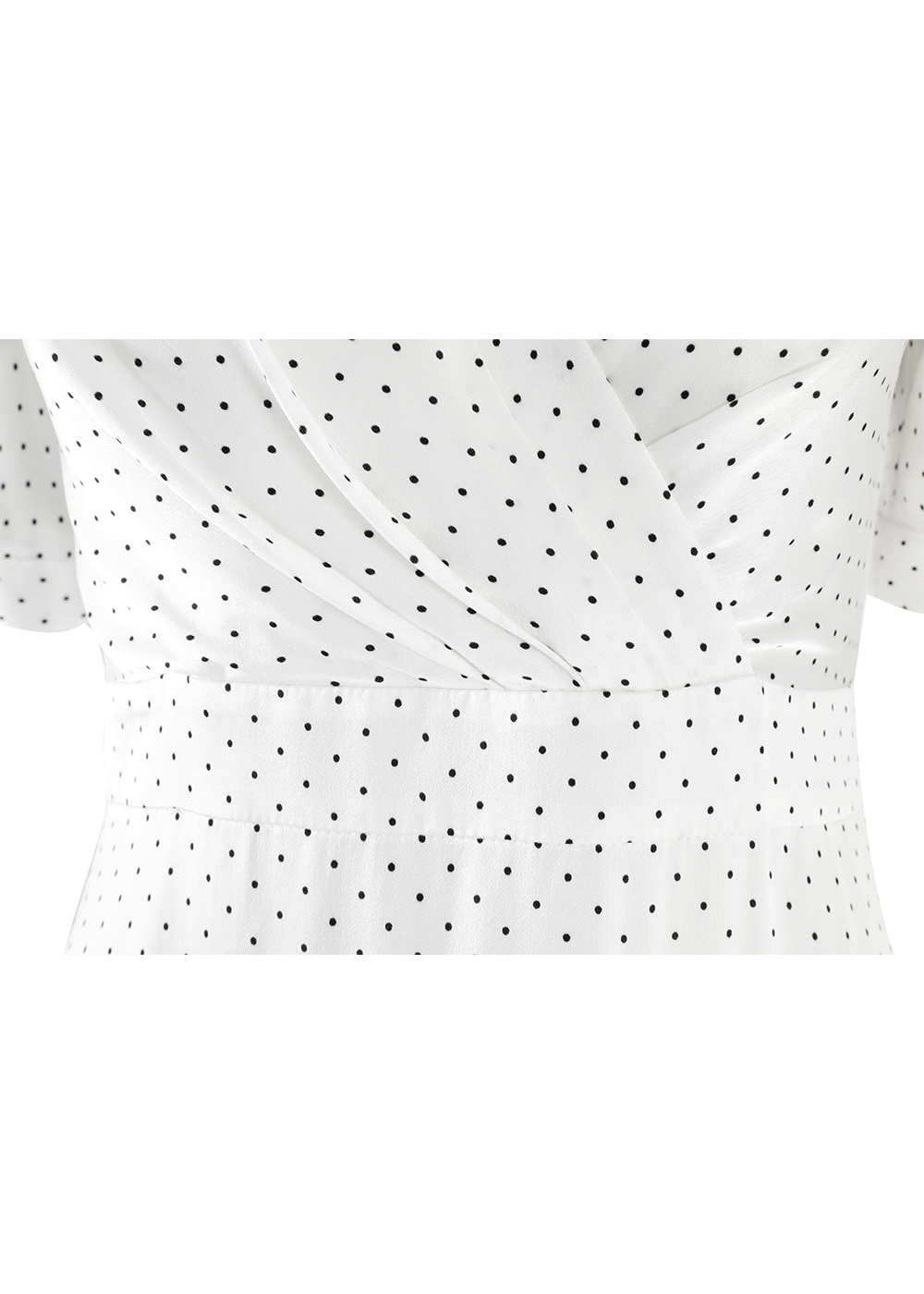 SALAZIA White Polka Dot Viscose Dresses