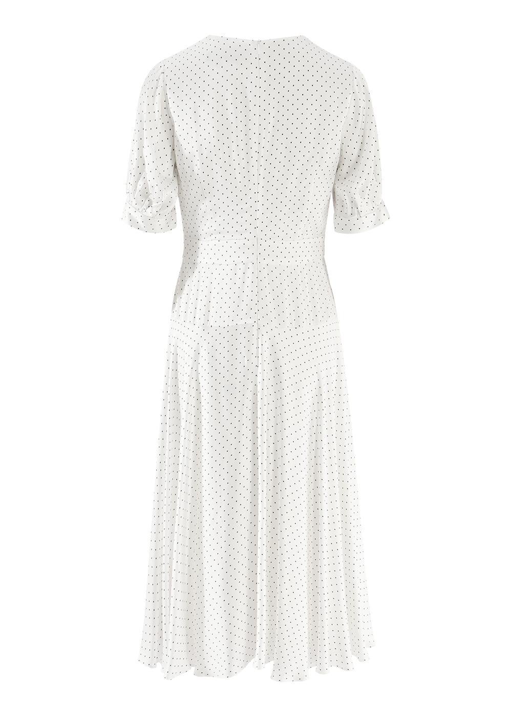 SALAZIA White Polka Dot Viscose Dresses