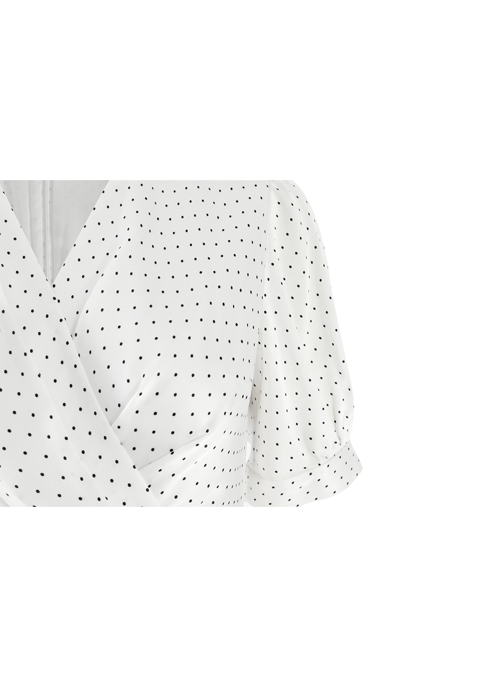 SALAZIA White Polka Dot Viscose Dresses
