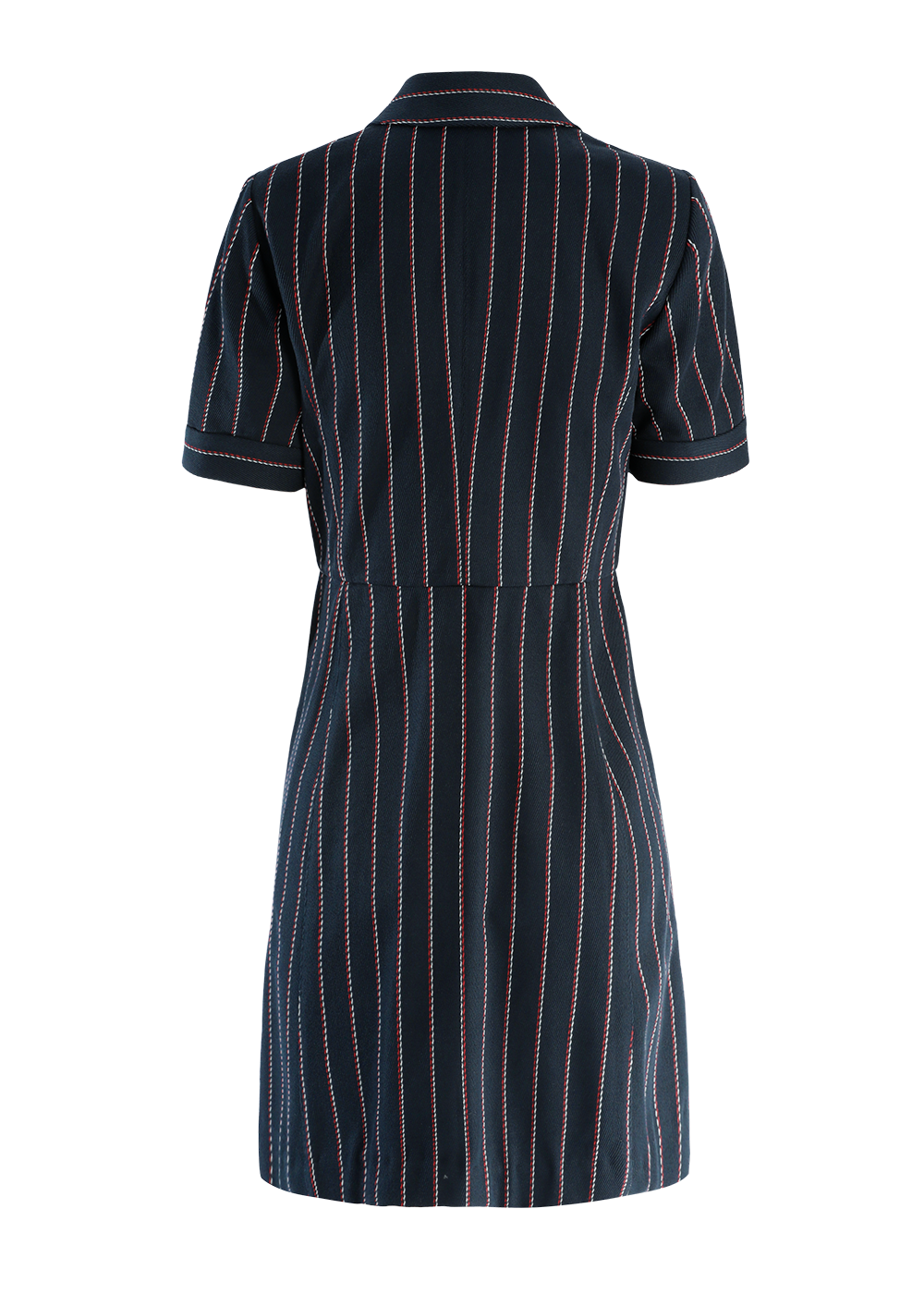 SALAZIA Blue Multi-Stripe Wool Blend Dresses