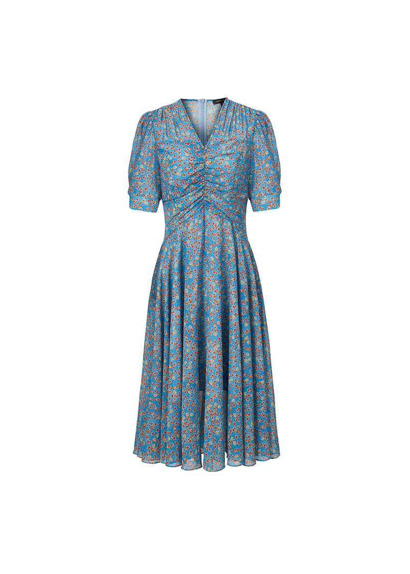 SALAZIA Blue Tiny Orange Blossom Dresses