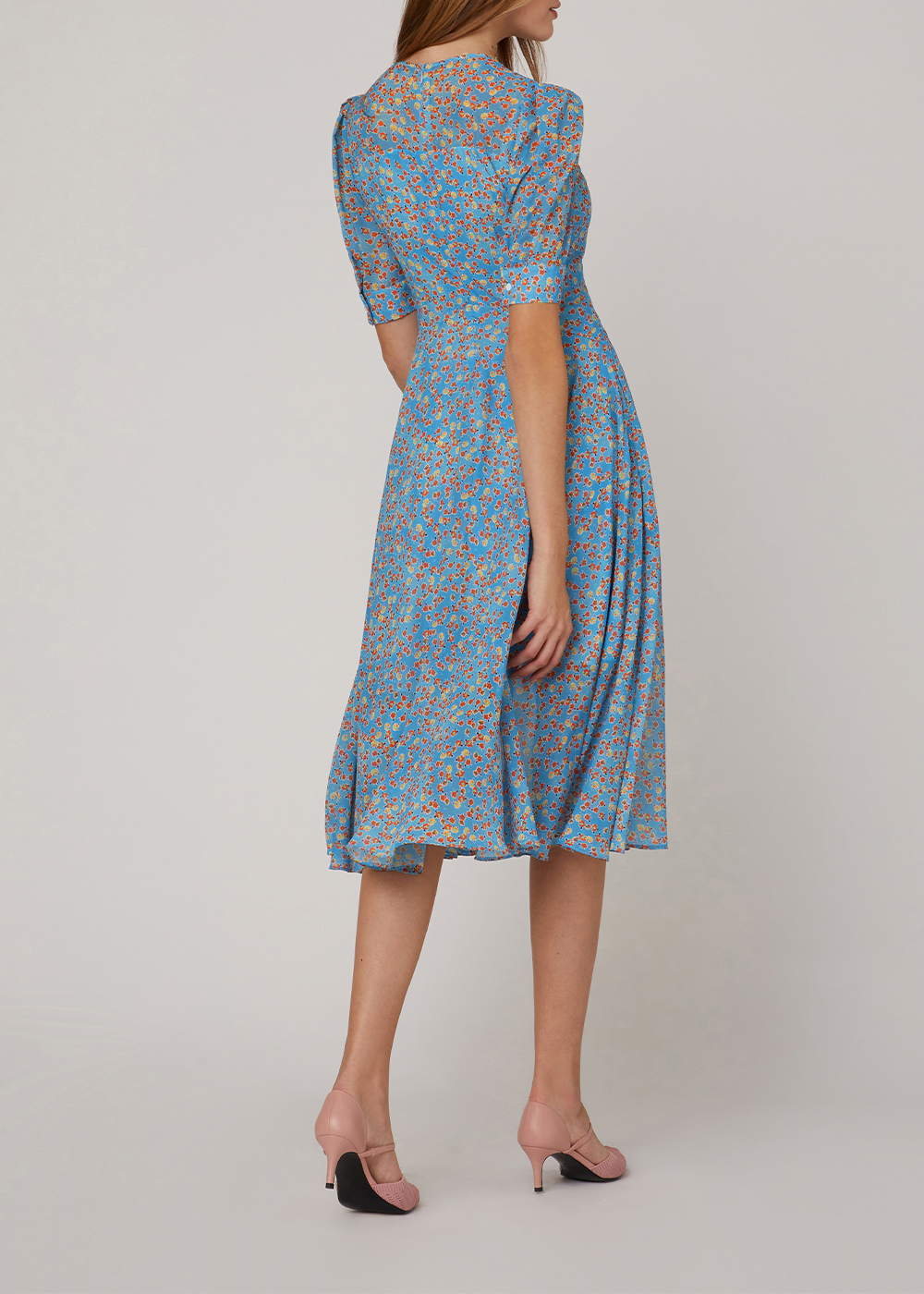 SALAZIA Blue Tiny Orange Blossom Dresses